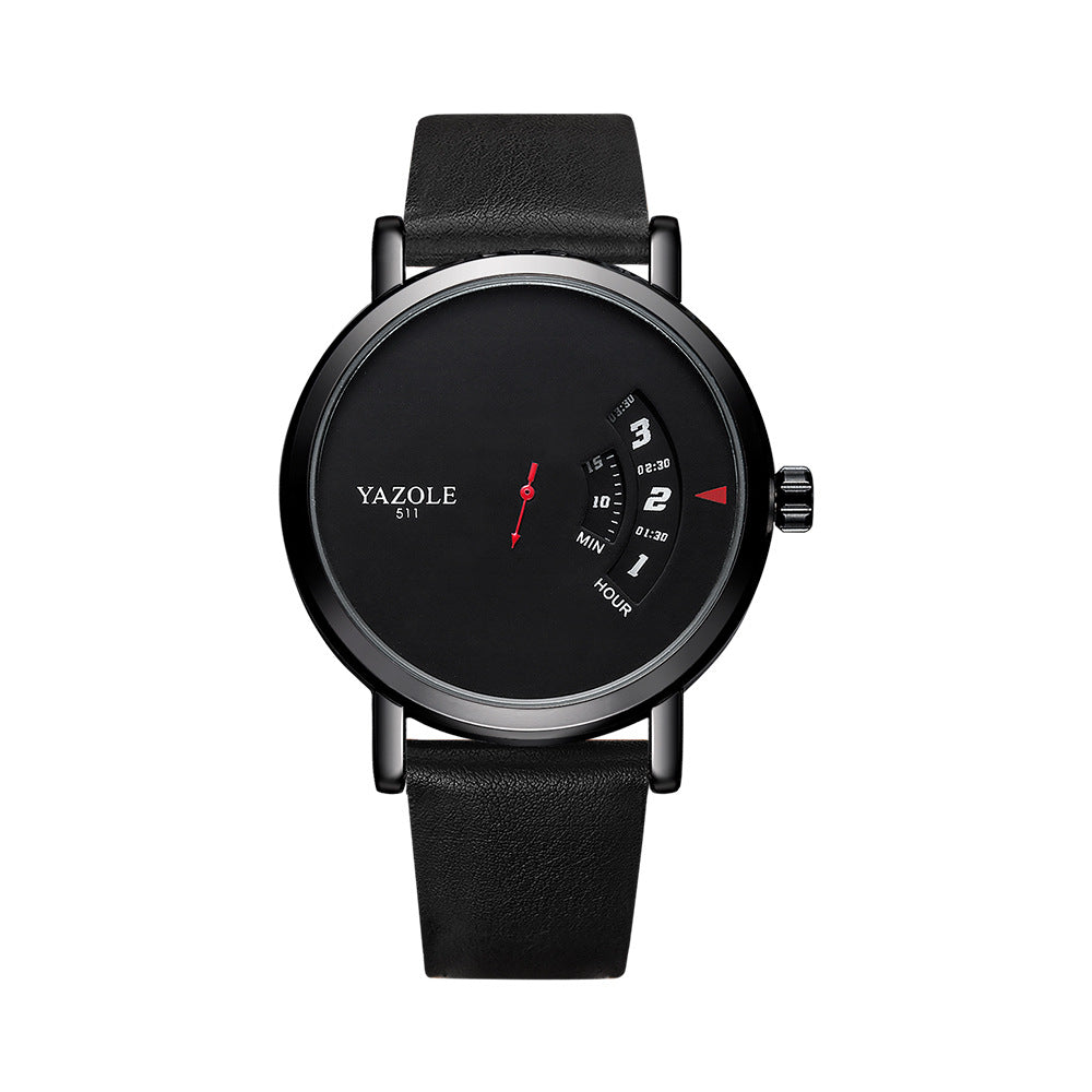 YAZOLE Rotary Non-Mechanical Quartz Watch Men's Wristwatch - Neon North Clothing