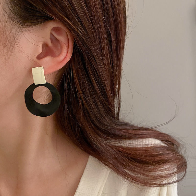 Geometric Irregular Circle Earrings - Neon North Clothing
