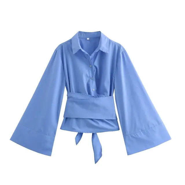 Women's Luxury Long Sleeve  Blouse - Neon North Clothing