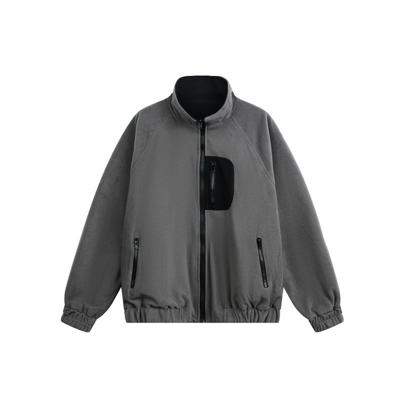 Versatile Breathable Fleece Collar Jacket - Neon North Clothing