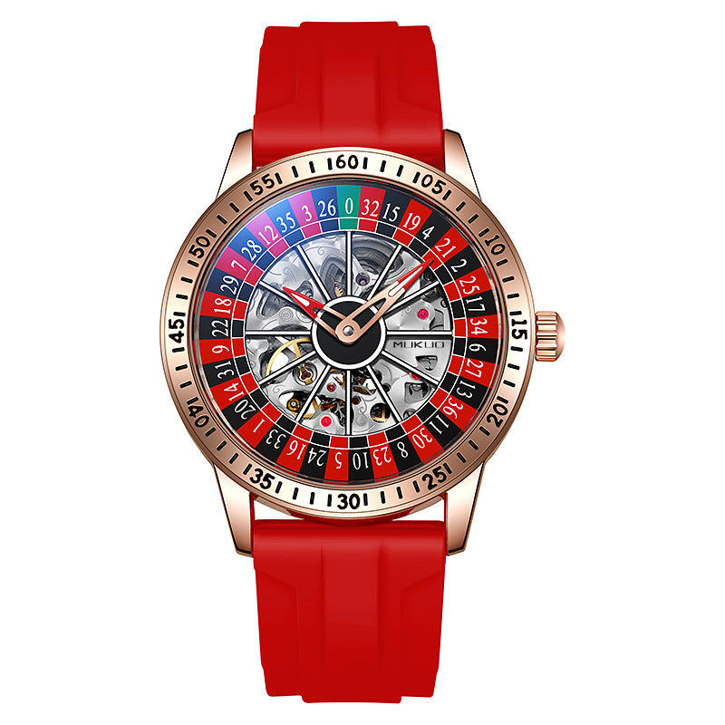 MUKUO Wooden Wide Gamble Plate Men's Fully Automatic Mechanical Watch - Neon North Clothing