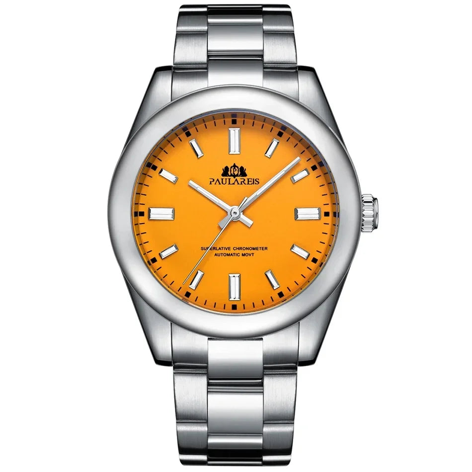PAULARIES Automatic Watch for Men Mechanical Stainless Steel Luxury - Neon North Clothing