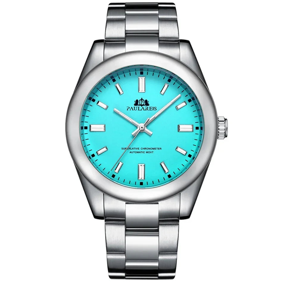 PAULARIES Automatic Watch for Men Mechanical Stainless Steel Luxury - Neon North Clothing