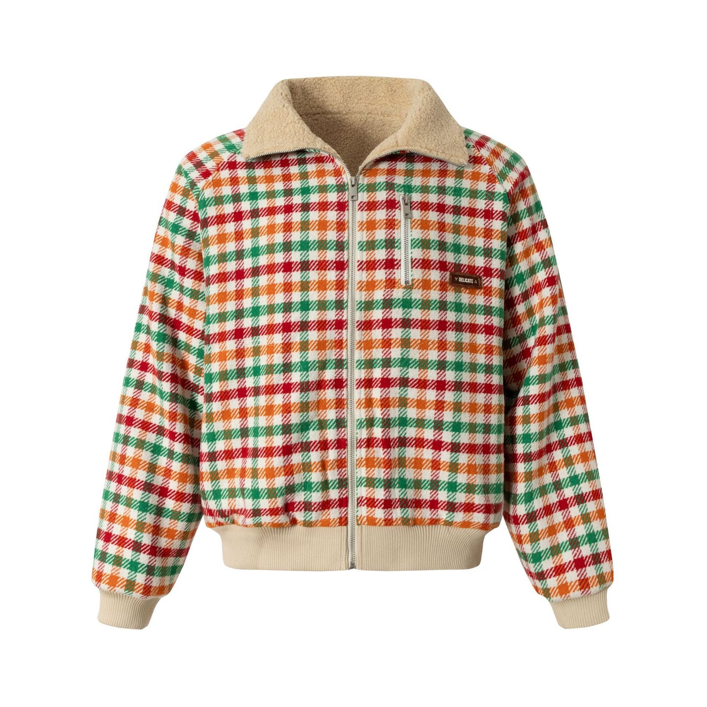 Plaid Lamb Wool Cotton Warm Jacket - Neon North Clothing