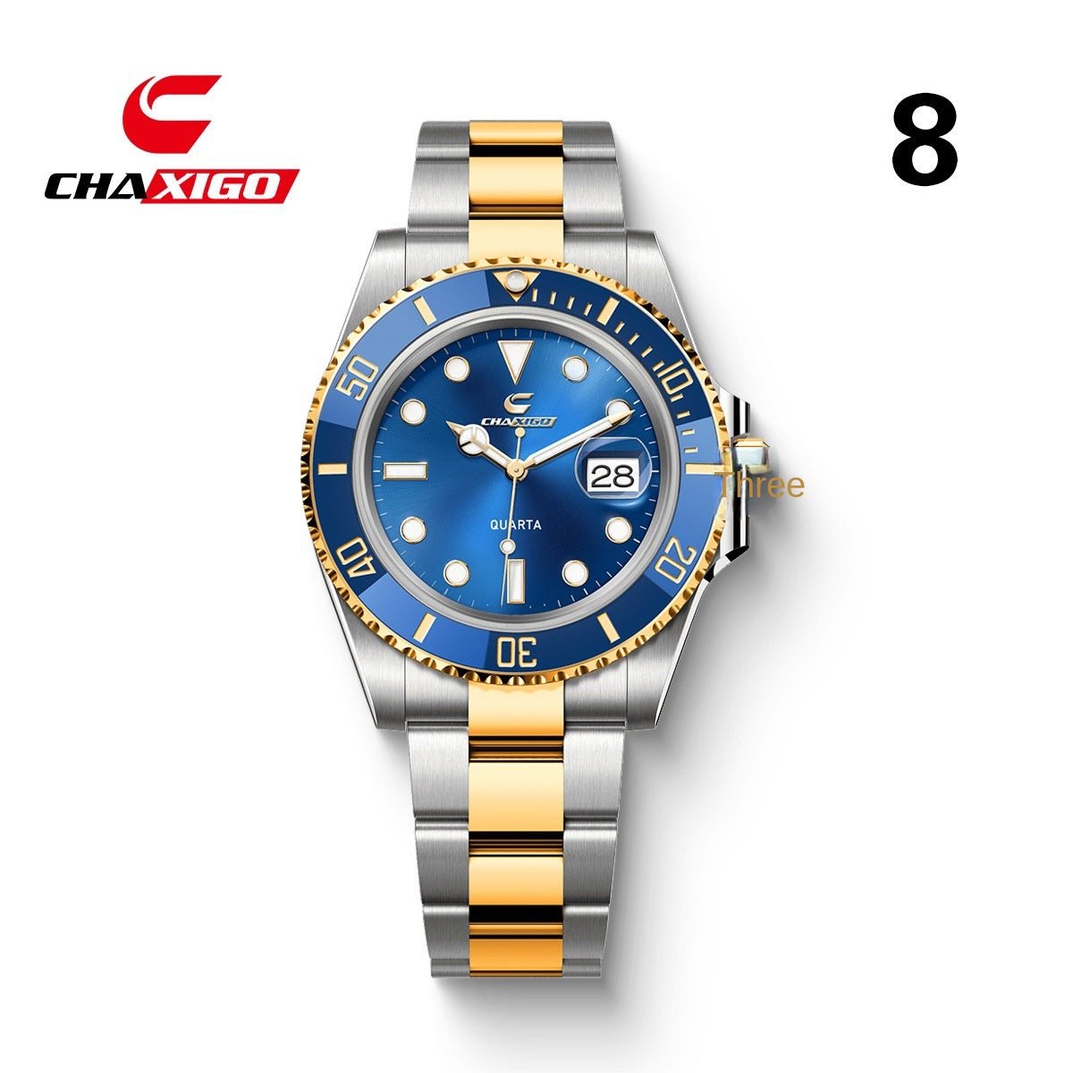 CHAXIGO Swiss Submariner Style Waterproof Versatile Alloy Quartz Watch - Neon North Clothing