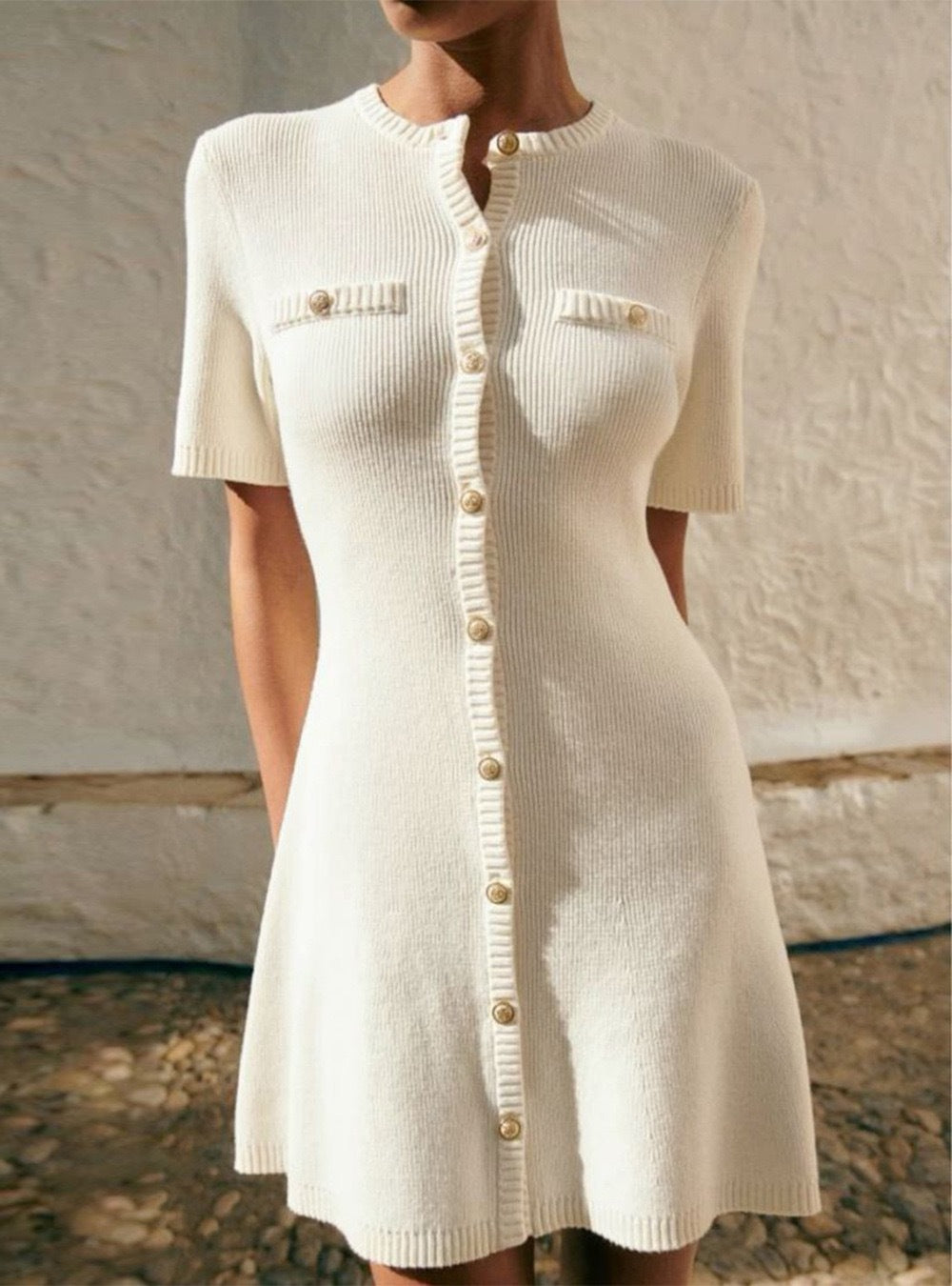 Chic Dress for Women with Metal Buckle - Neon North Clothing