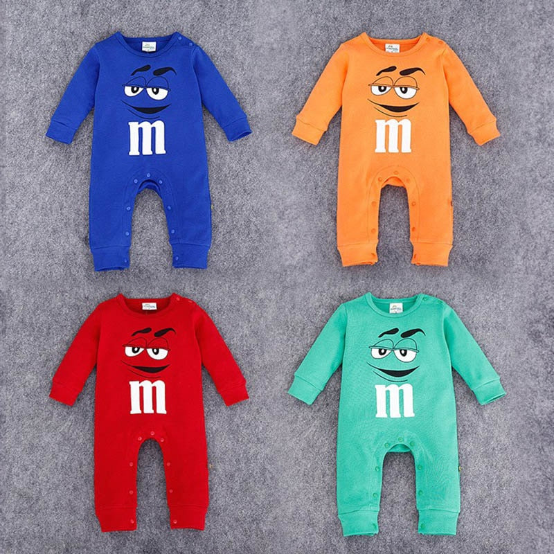New Born Baby Rompers letter M Clothing  Jumpsuit - Neon North Clothing