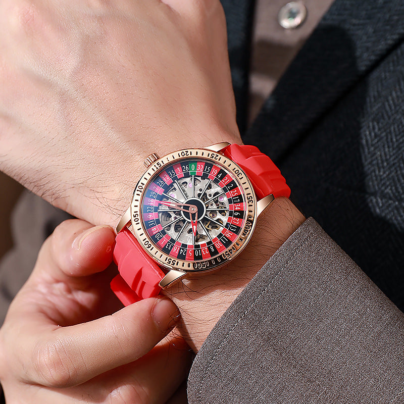 MUKUO Wooden Wide Gamble Plate Men's Fully Automatic Mechanical Watch - Neon North Clothing
