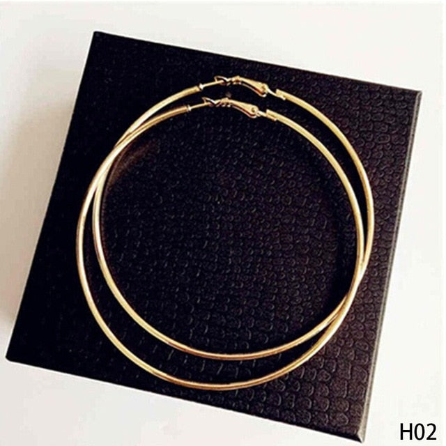 Retro Big Round Circle Earrings - Neon North Clothing