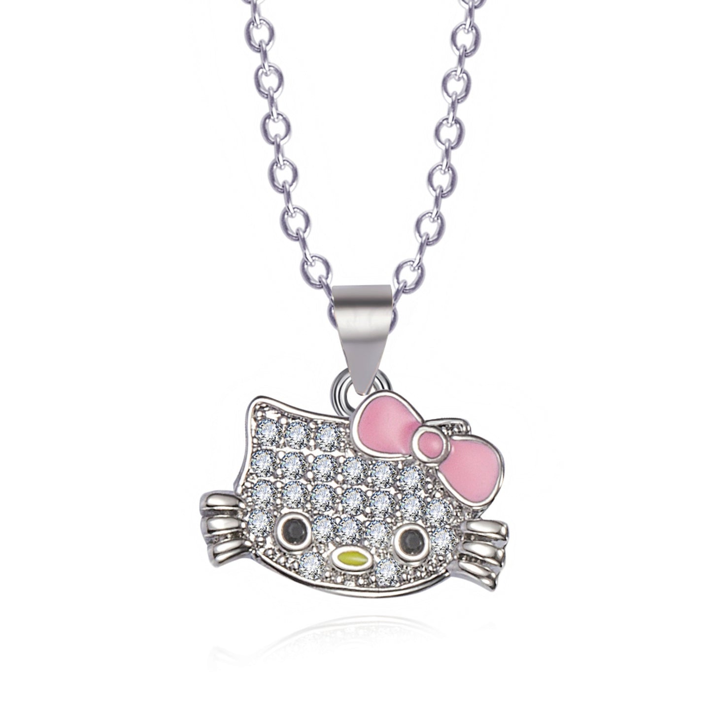 Kitty Cat Necklace and Earring Set - Neon North Clothing