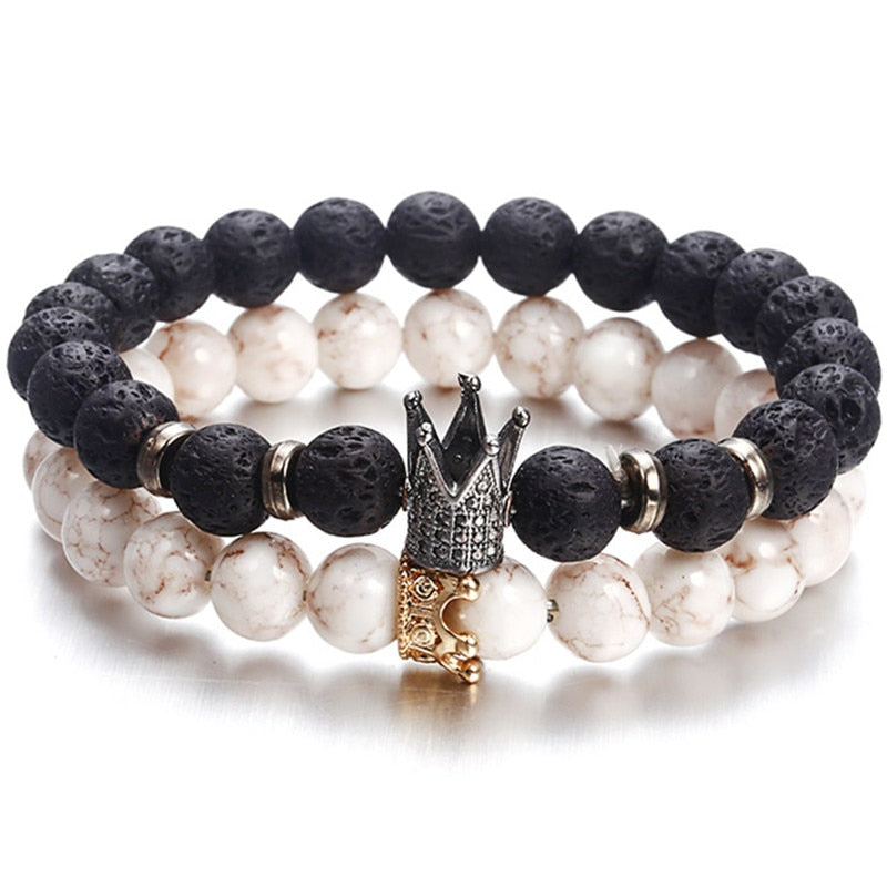 Beaded Women Classic Round Bead Charm Bracelet - Neon North Clothing