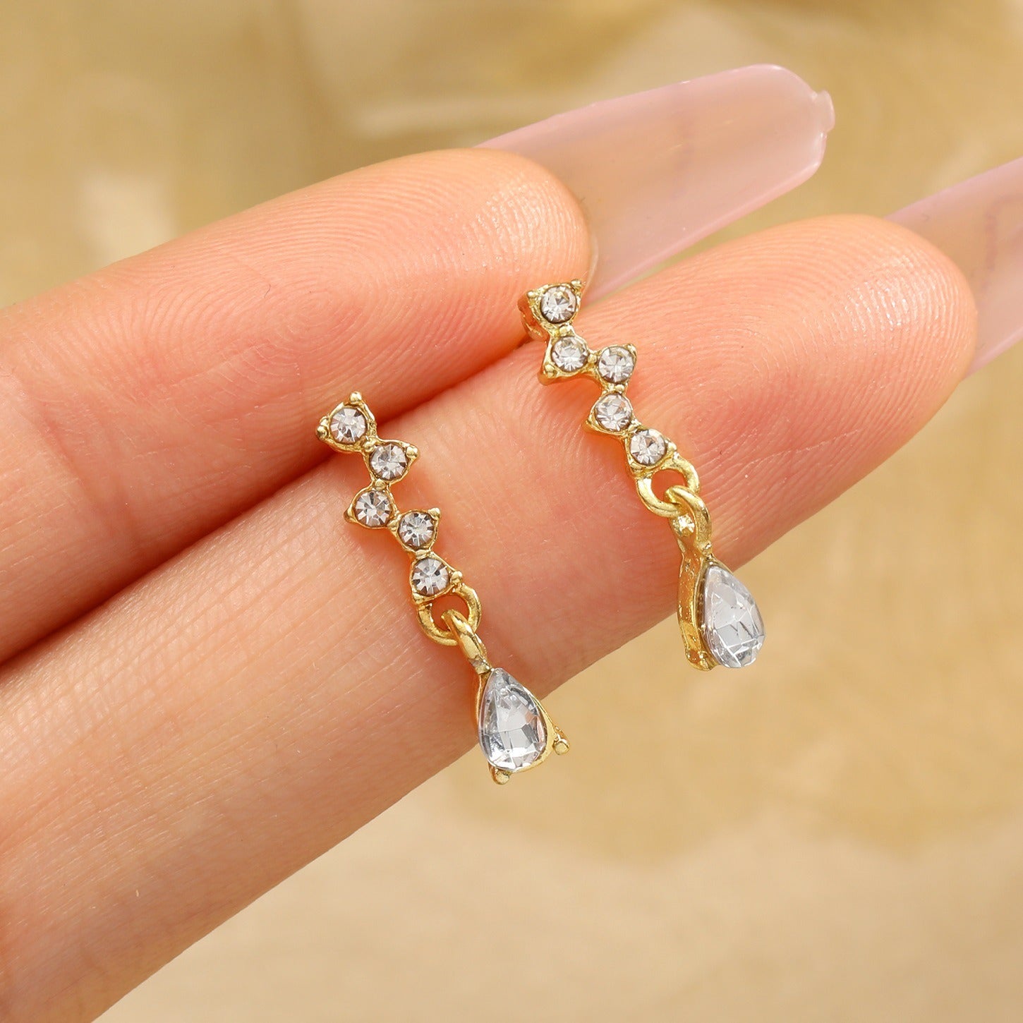 Diamond Water Drop Zircon Earrings - Neon North Clothing