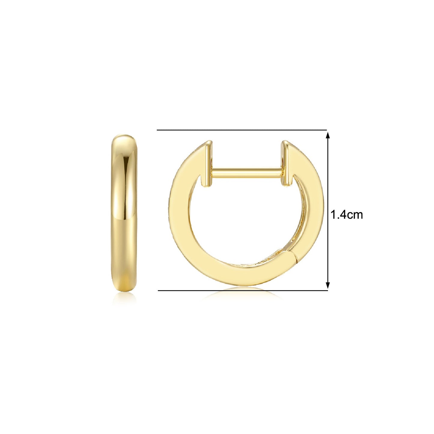 Diamond Inlaid Zircon Fried Dough Twists Circle Ear Button Earrings - Neon North Clothing