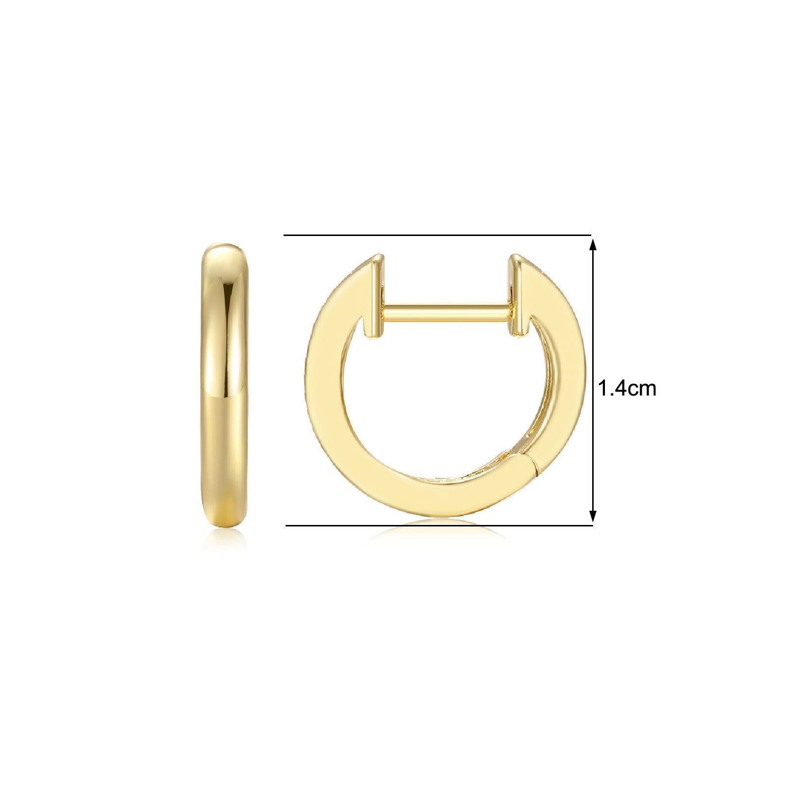 Diamond Inlaid Zircon Fried Dough Twists Circle Ear Button Earrings - Neon North Clothing