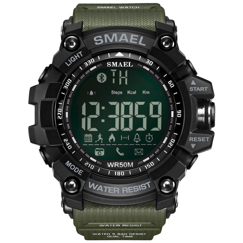 Mens Military Smartwatch - Waterproof LED Digital Chronograph with Multifunction Features - Neon North Clothing