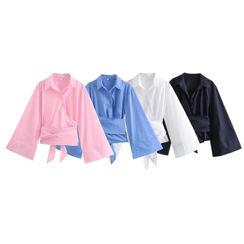 Women's Luxury Long Sleeve  Blouse - Neon North Clothing