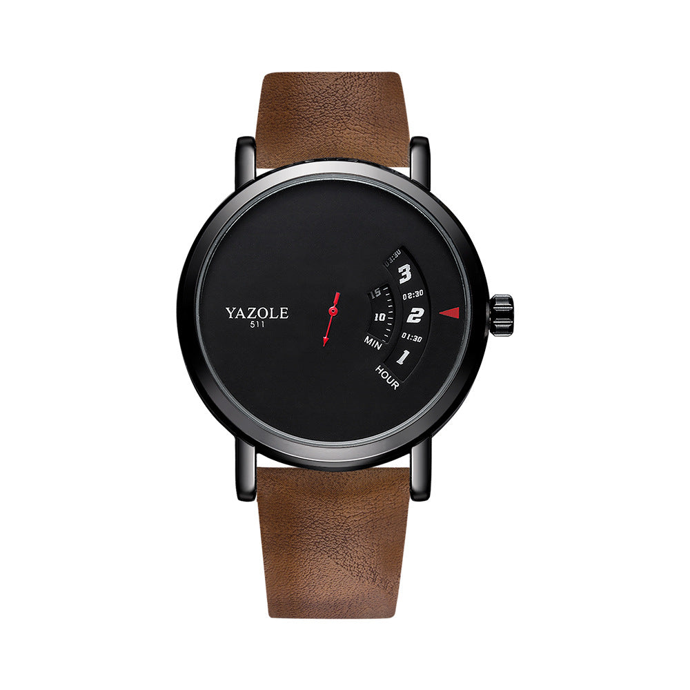 YAZOLE Rotary Non-Mechanical Quartz Watch Men's Wristwatch - Neon North Clothing