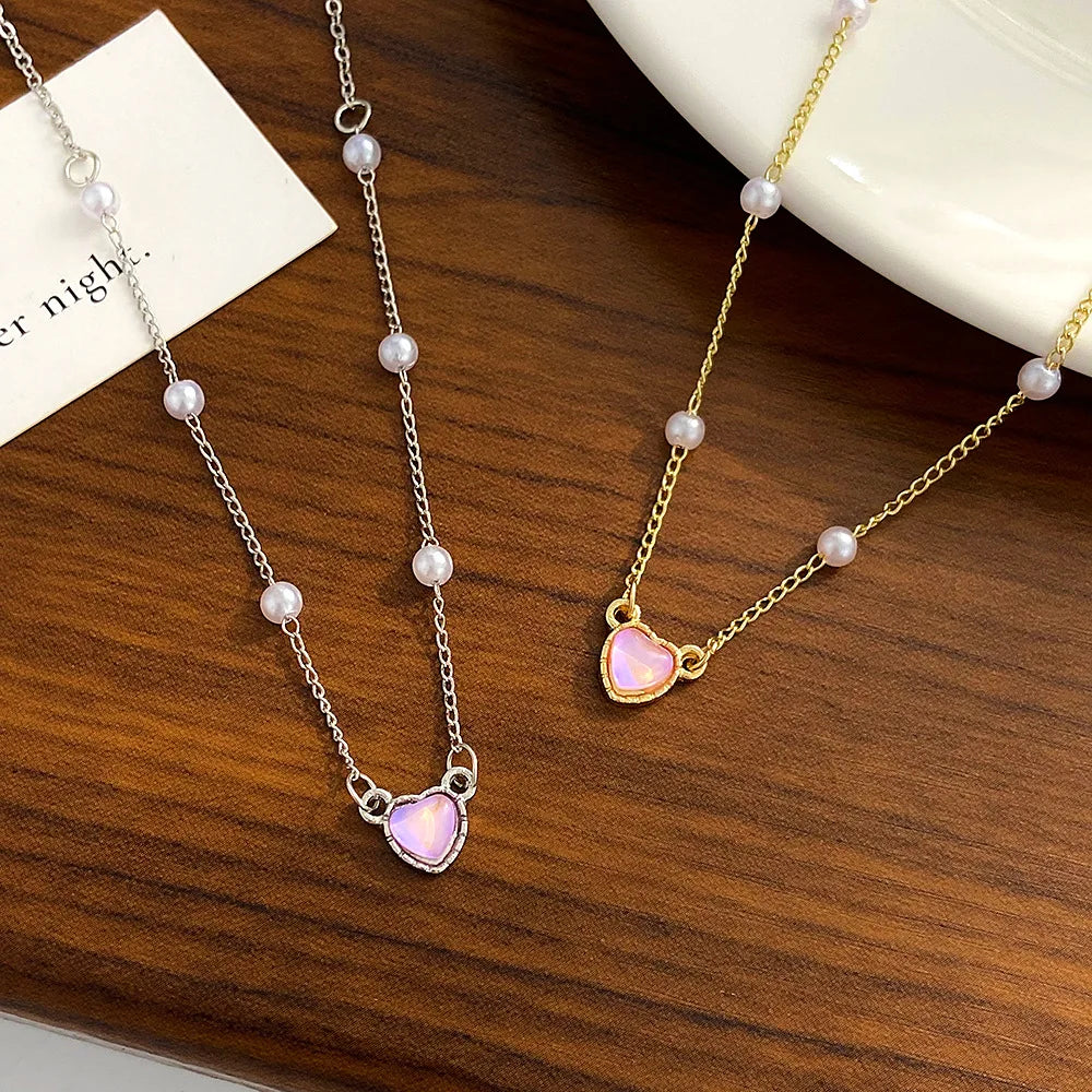 Gold Color Simple Love Heart Pendant Necklace - Neon North Clothing
