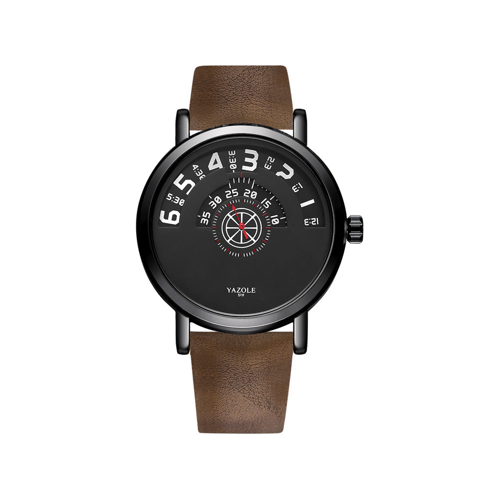 YAZOLE Rotary Non-Mechanical Quartz Watch Men's Wristwatch - Neon North Clothing