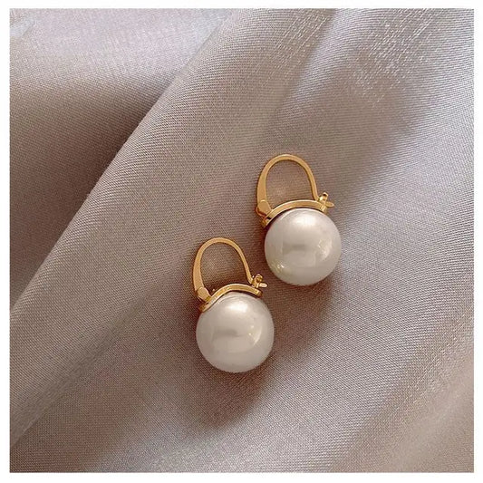 Classic Elegant Imitation Pearl Drop Earrings - Neon North Clothing