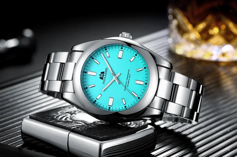 PAULARIES Automatic Watch for Men Mechanical Stainless Steel Luxury - Neon North Clothing