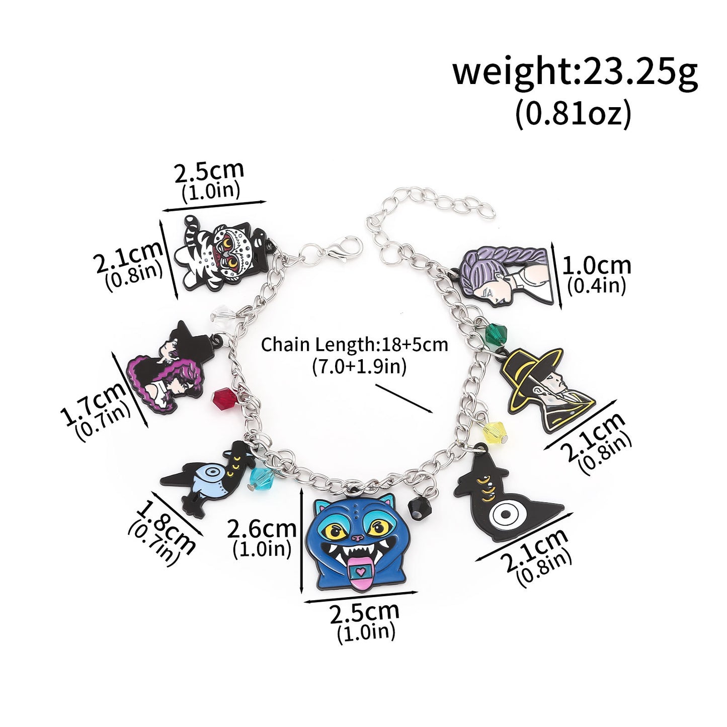 Cartoon Anime K-POP Demon Slayer Girl Pendant DIY Bracelet - Neon North Clothing