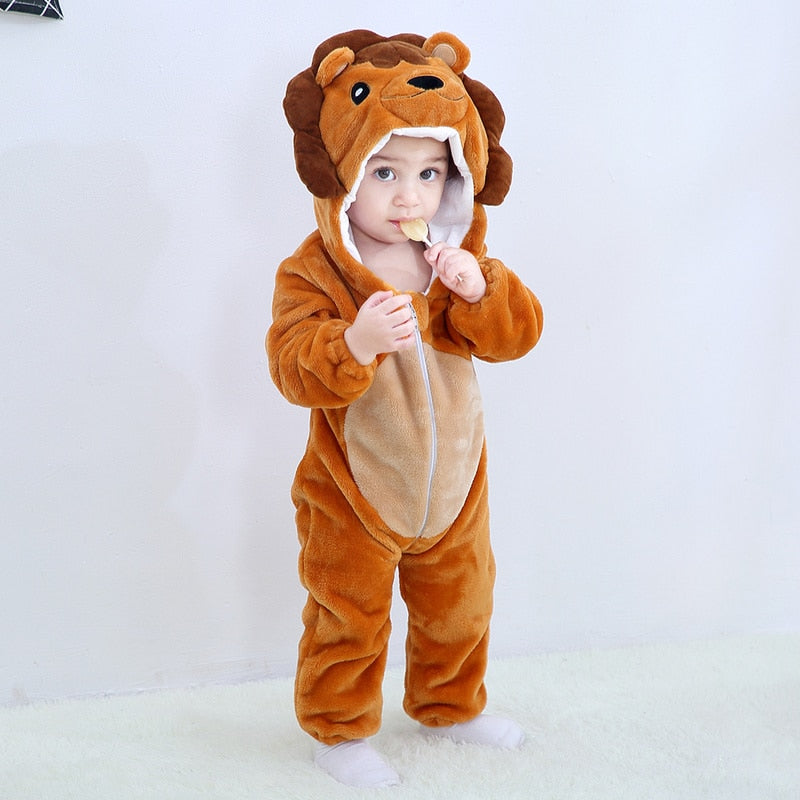3M - 24M Infant Animal Jumpsuits for Cute and Comfy Baby Outfits - Neon North Clothing