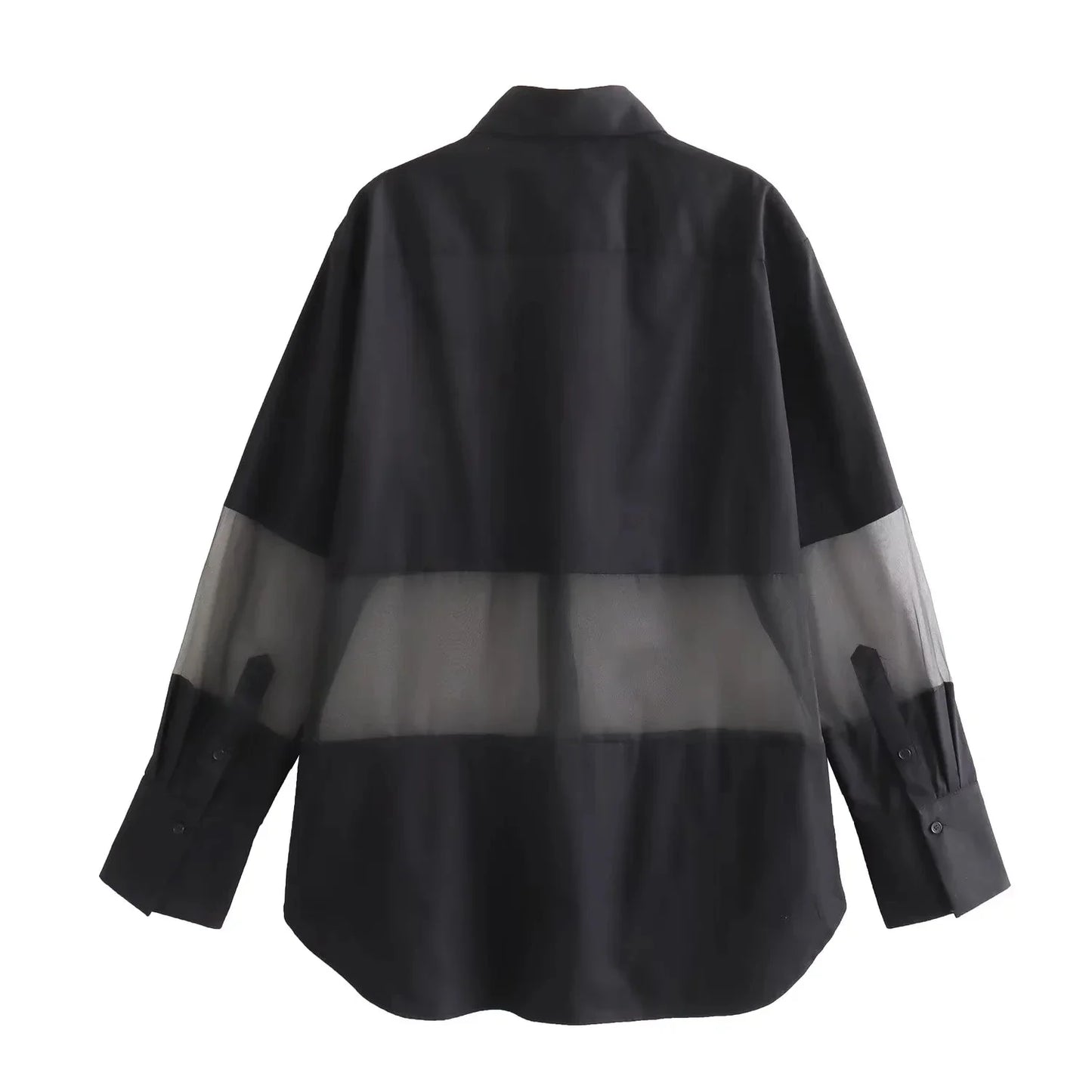 Women Collared Long Sleeve Blouse - Neon North Clothing