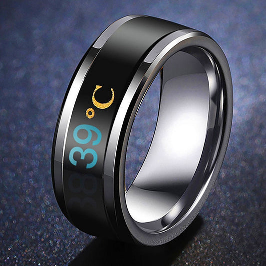 Titanium Steel Mood Emotion Feeling Intelligent Temperature Sensitive Ring - Neon North Clothing