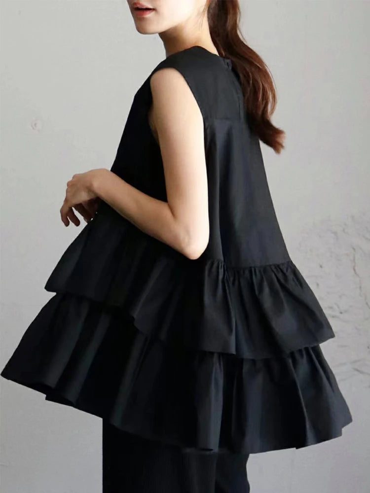 Ruffles Sleeveless Blouse for a Chic Layered Look - Neon North Clothing