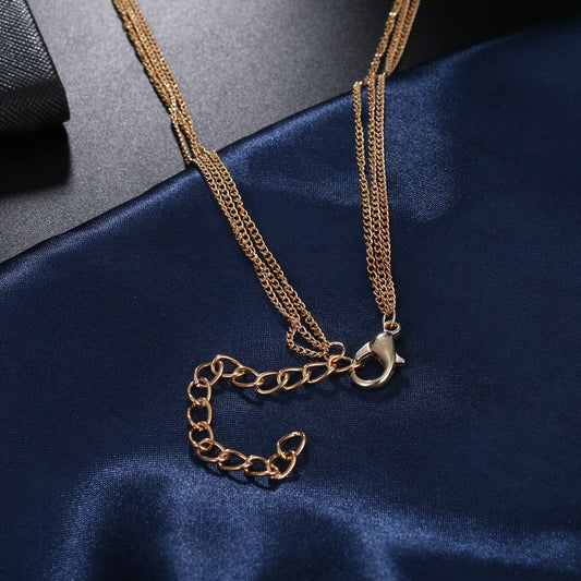 Ailend Design Simple Multi Layer Chain Necklace - Neon North Clothing