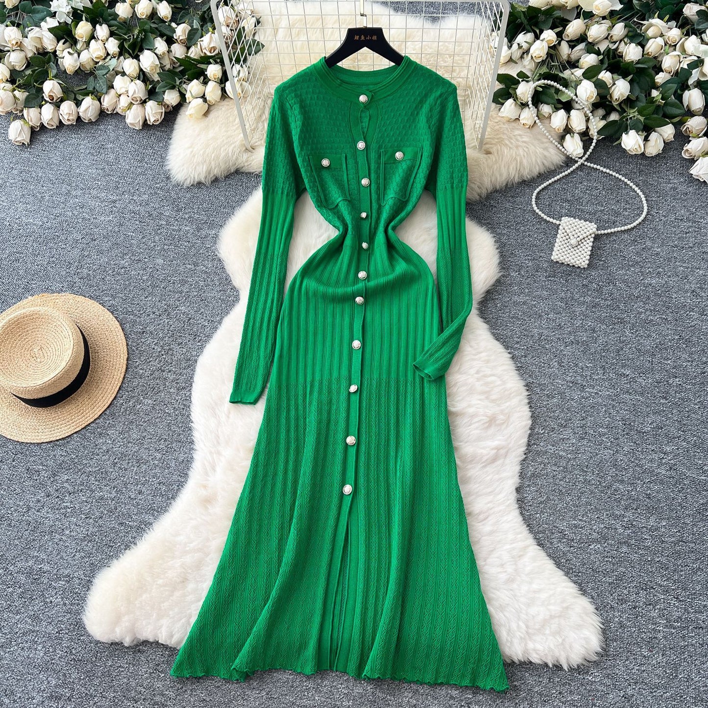 Stretch Knit Round Neck Sleeveless Fitted Women's Dress - Neon North Clothing
