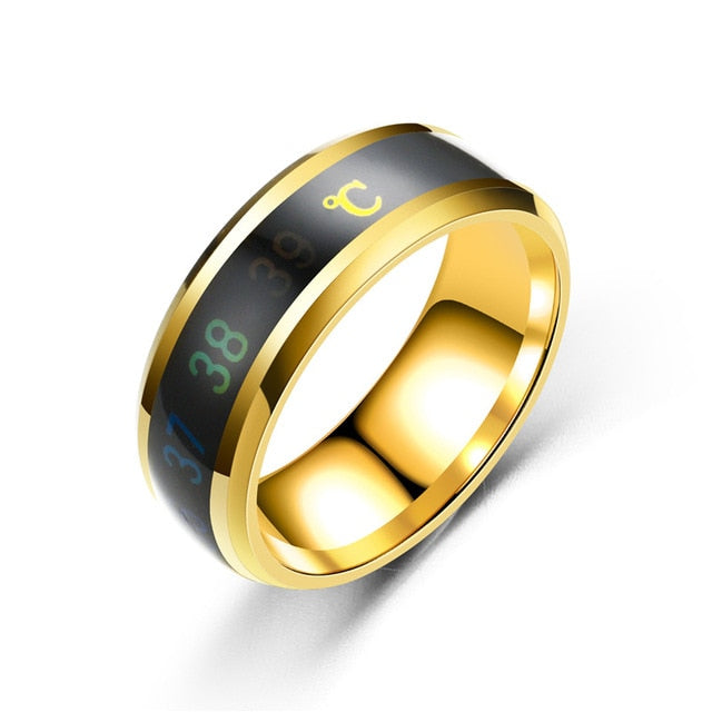 Titanium Steel Mood Emotion Feeling Intelligent Temperature Sensitive Ring - Neon North Clothing
