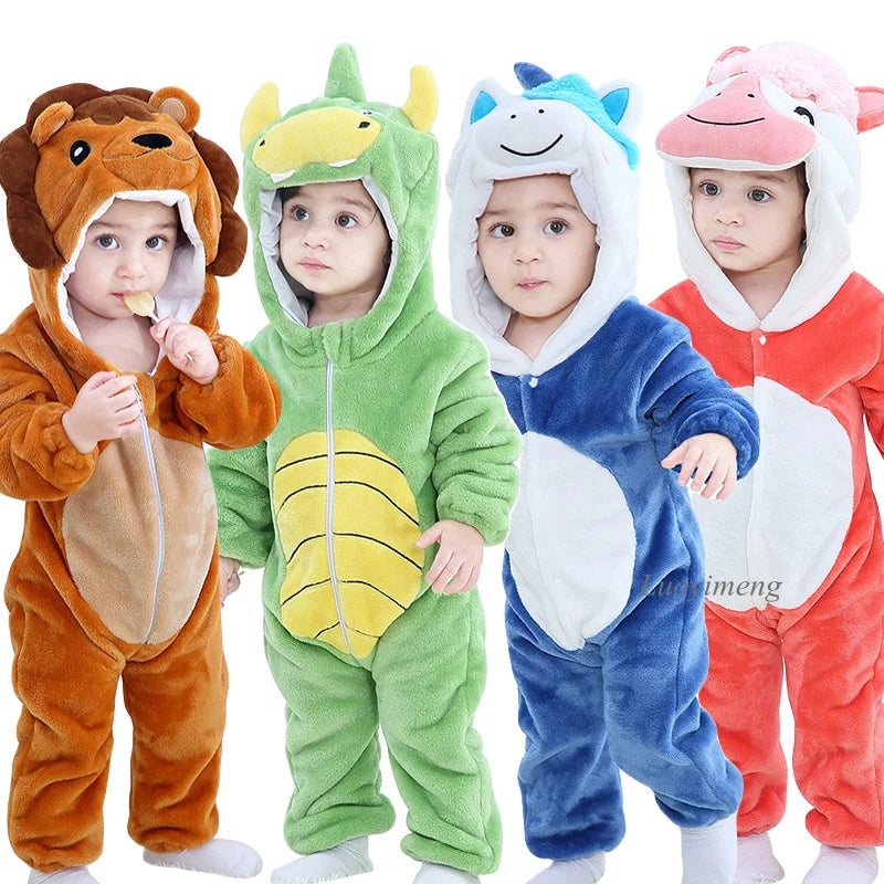 0 - 24 Months Toddler Animal Jumpsuit for Adorable Comfort and Fun - Neon North Clothing