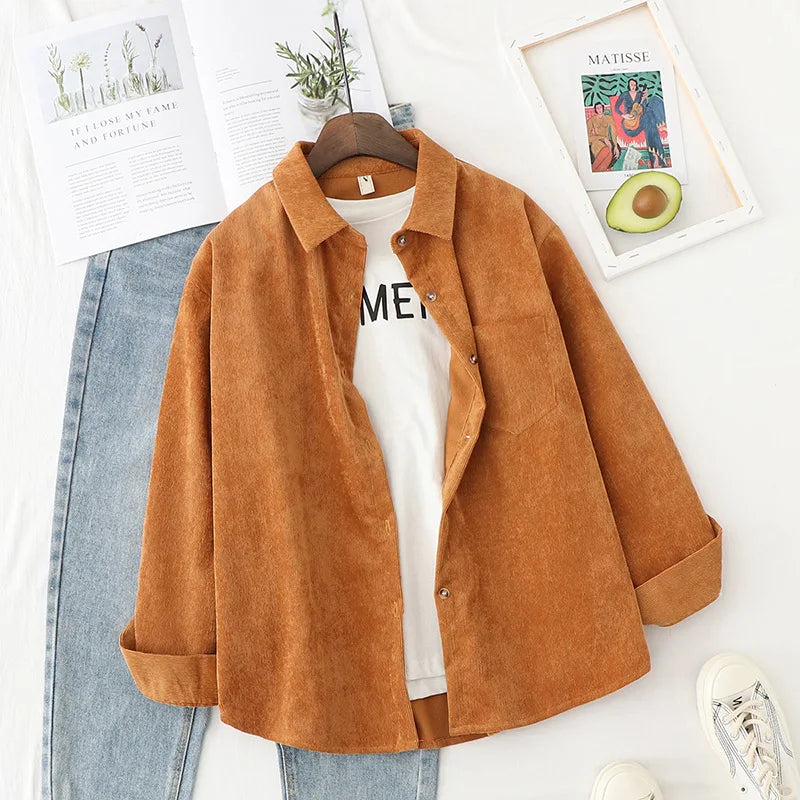 Women  Loose Boyfriend Style Shirt - Neon North Clothing