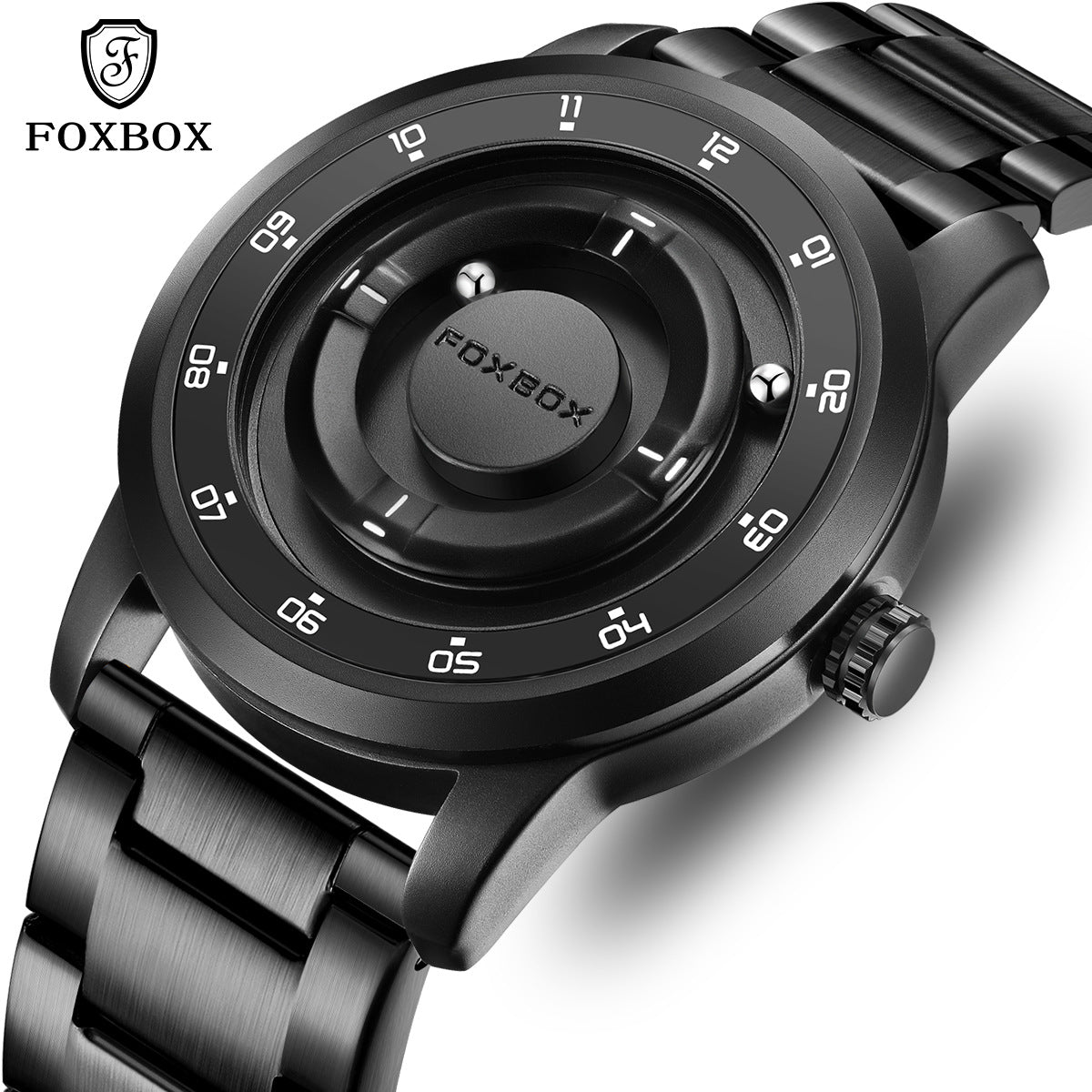 LIGE Roman Numeral Men's Multi-Function Quartz Watch with Leather Strap - Neon North Clothing