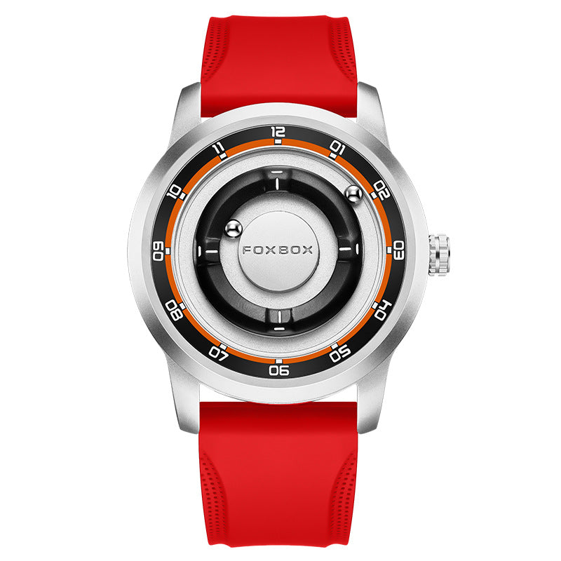 LIGE Roman Numeral Men's Multi-Function Quartz Watch with Leather Strap - Neon North Clothing