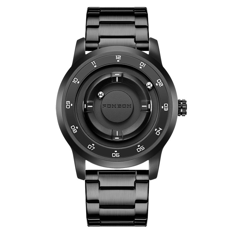 LIGE Roman Numeral Men's Multi-Function Quartz Watch with Leather Strap - Neon North Clothing