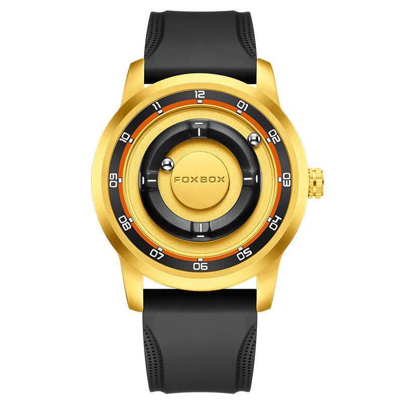 LIGE Roman Numeral Men's Multi-Function Quartz Watch with Leather Strap - Neon North Clothing