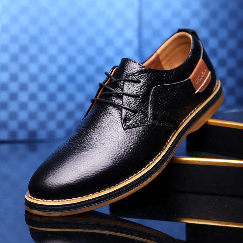 Men's Leather Dress Shoes for Casual and Formal Occasions with Soft Sole