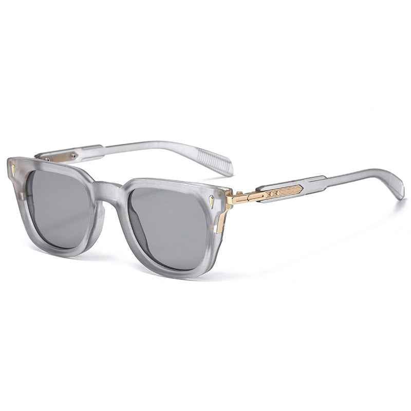 New European and American-style Metal Punk Sunglasses for Men - Fashionable Square-frame Design