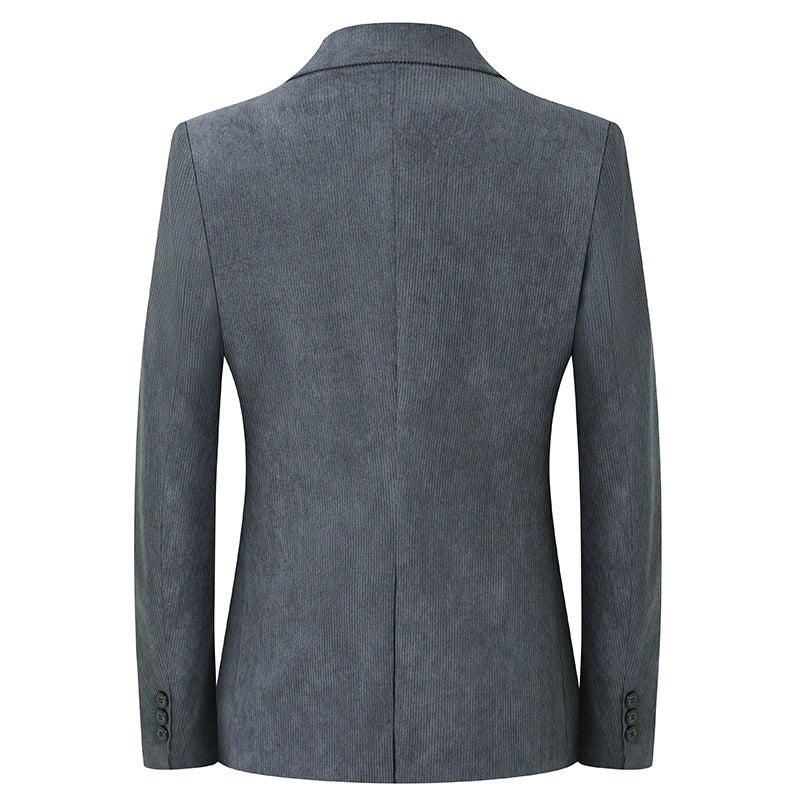 Solid Color Light Luxury Men's Casual Suit Jacket