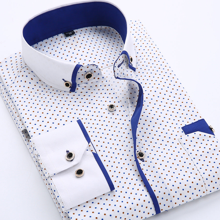 Business Patterned Dress Shirt - Solid Color Slim Fit Design - Neon North Clothing