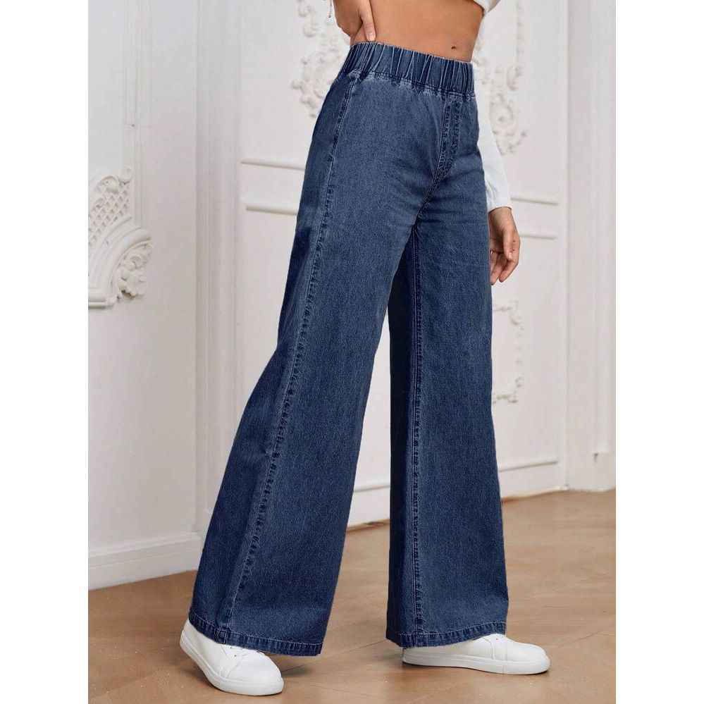 Casual Street Style Women's Wide Leg Denim Jeans for Effortless Chic