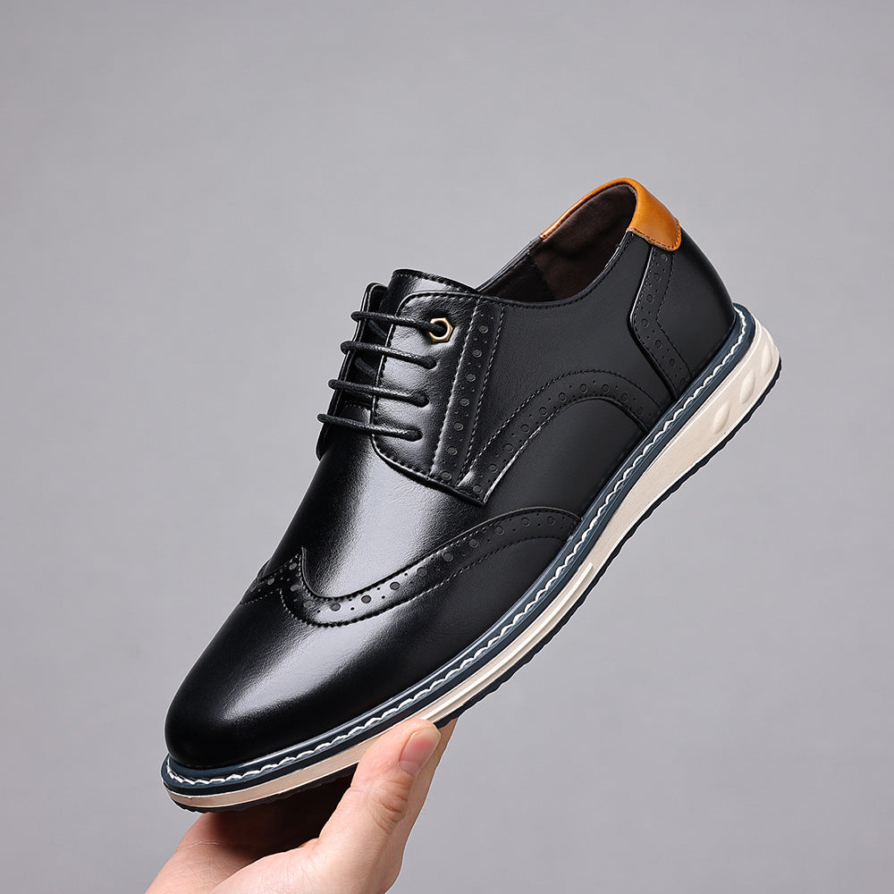 British Mens Leather Business Casual Shoes for Stylish Professionals