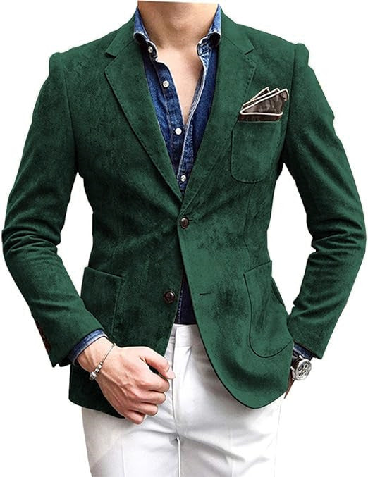 Men's Versatile Suit Jacket - Solid Color Loose Fit