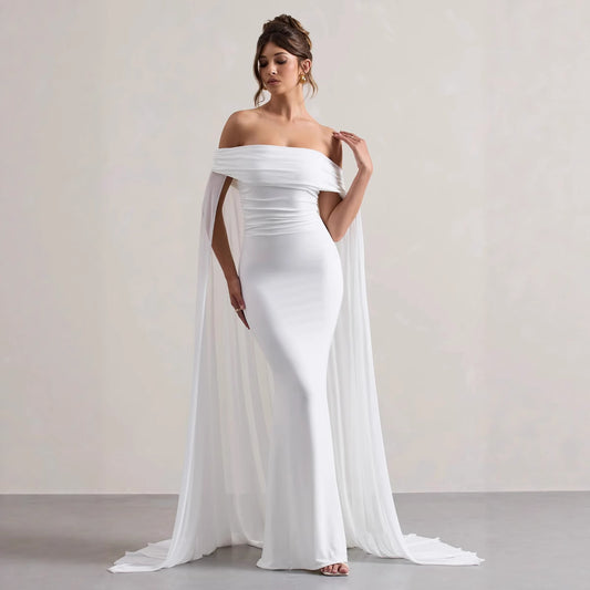 Elegant and Fashionable Off-Shoulder Pleated Dress for Women - Perfect Off-Shoulder Pleated Dress - Neon North Clothing