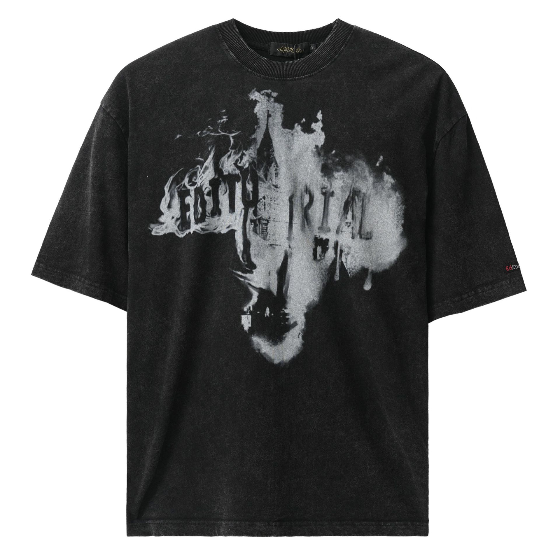 Pure Cotton Smoke Graphic T-Shirt - Stylish Short Sleeve Comfort - Neon North Clothing
