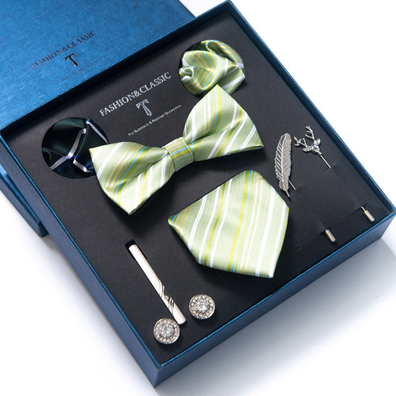 Tie 8-Piece Bow Tie and Necktie Set for Men