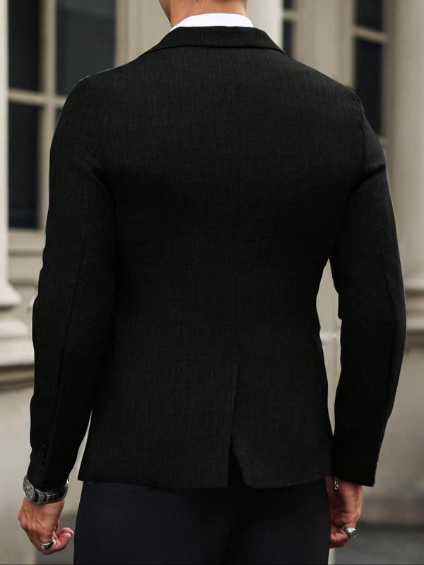 Men's Blazer Business Formal Solid Color Single Button